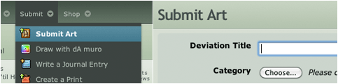 Submit Artwork (aka deviations)